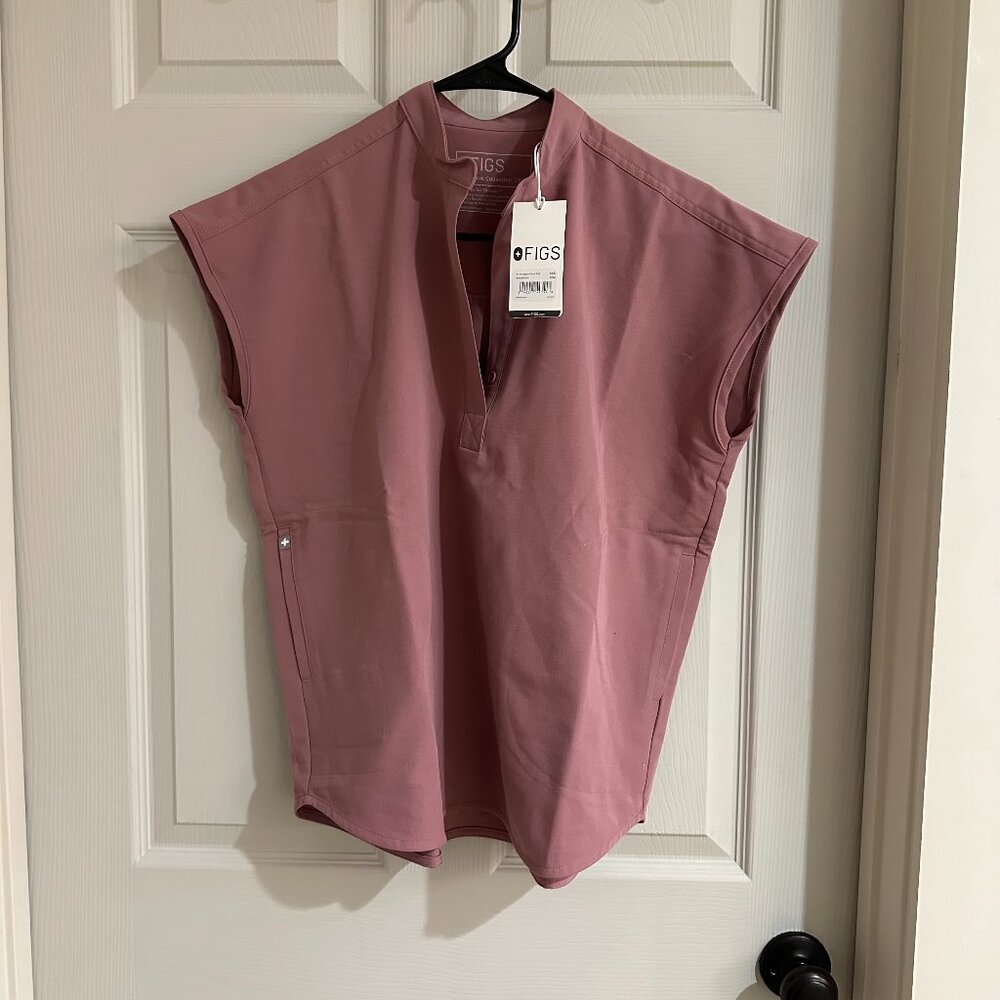 FIGS Mauve Rafaela Oversized Scrub Top